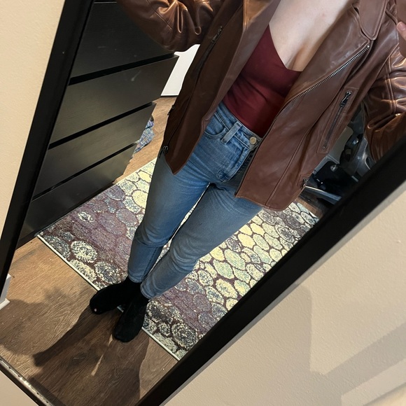 Danier Leather Jacket - Style: Tayla, Dark Cognac - Picture 10 of 13